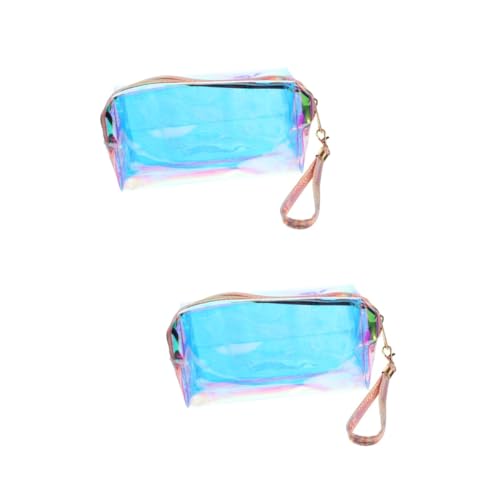 SOIMISS 2stücke Make up Bag Damen Transparent Toiletry Bag Reise Kosmetiktasche Mit Reißverschluss Wasserabweisend Und Tragbar Für Make-up Schmuck Und Reiseutensilien von SOIMISS