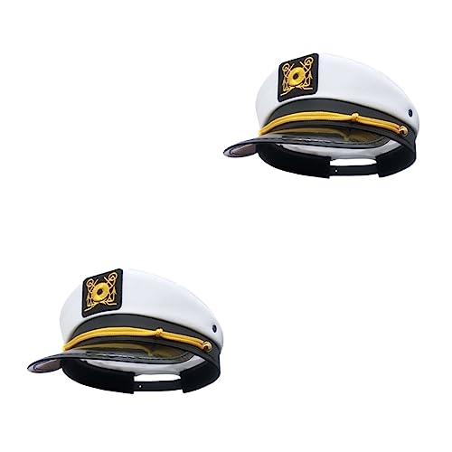 SOIMISS 2St bestickte Marinekappe Baseballkappe für Männer marineblauer Hut für Damen verkleidet matrosen hut matrosenmützen Yachthut Matrosenmütze Polyesterkarte von SOIMISS