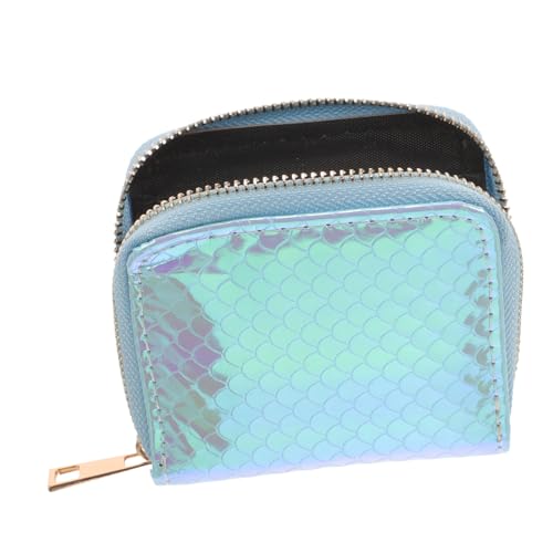 SOIMISS 2stücke Mermaid Purse Pu Geldbörse Für Damen Shiny Leicht Minimalistisches Design Mit Reißverschluss Für Münzen Schlüssel Lippenstift Und Mehr Für Alltag Und Besondere von SOIMISS