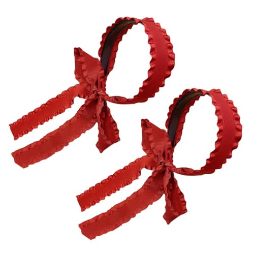 SOIMISS 2 Stücke Haarreifen Damen Rutschfeste Bandhaarbänder für Flexibles Stirnband mit Schleifen Design für Hochzeiten und Partys Schickes Haaraccessoire für von SOIMISS
