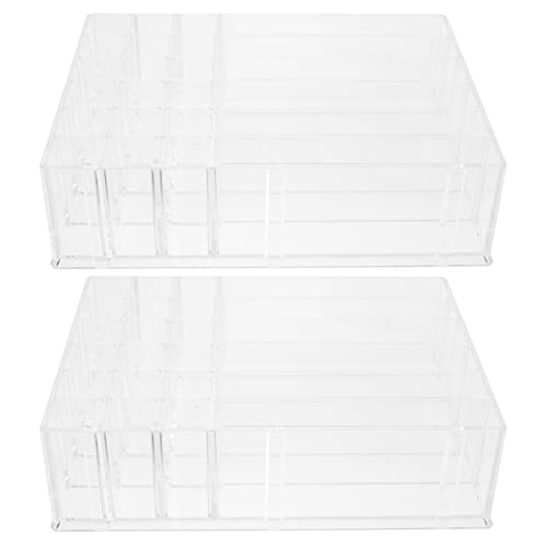 SOIMISS 2Stücke Transparente Kosmetik Organizer Box für Desktop Multifunktionale Aufbewahrung für Lippenstift und Lidschatten für Schminktisch und von SOIMISS