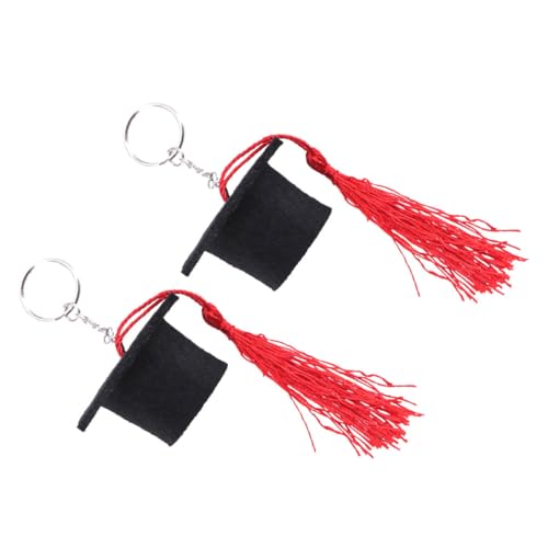 SOIMISS 2stücke Doktorhut Schlüsselanhänger Für Graduierung Kreative Rote Abschluss-Hut Für Taschen Autoschlüssel Und Für Feiern Und Besondere Anlässe von SOIMISS