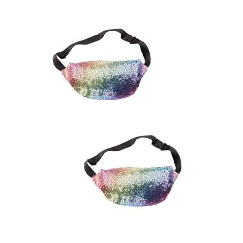 SOIMISS 2st Bunte Paillettentaschen Umhängetasche Handtaschen Für Damen Zum Umhängen Persönlichkeit Tasche Hüfttaschen Für Damen Gürteltaschen Für Damen Hüfttasche Für Damen Modisch von SOIMISS