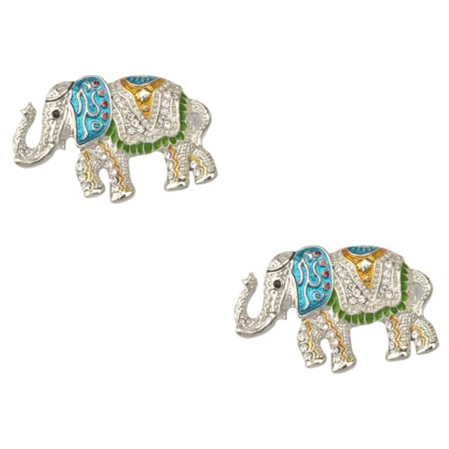 SOIMISS 2stücke Elefantenbrosche Anstecknadel Aus Emaille Silber Leichte Deko Für Kleidung Taschen Und Accessoires Für Weihnachten Und Besondere Anlässe von SOIMISS
