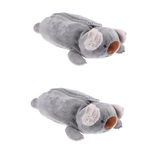 SOIMISS 2st Geldbörse Koala Cartoon-geldbörse Mini-geldbörse Für Mädchen Münzbeutel Karikatur Beutel Für Menstruationspads Mini-kulturbeutel Geldbörse Schlüsselanhänger Plüschmaterial Grey von SOIMISS