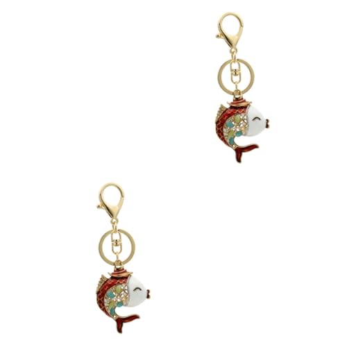 SOIMISS Kissing Fish 2st Hängende Schlüsselanhänger Schlüsselhalter Legierung Schlüsselanhänger Metall Kreative -schlüsselanhänger von SOIMISS