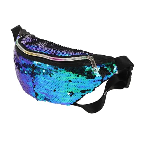 SOIMISS 2stücke Mermaid Gürteltasche Modische Pailletten Bauchtasche Für Damen Leicht Geräumig Für Outdoor-aktivitäten Und Reisen Verstellbarer Gurt von SOIMISS
