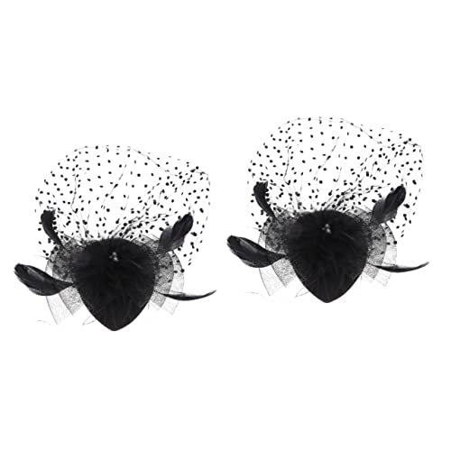 SOIMISS 2stücke Hochzeit Fascinator Hut Für Damen Elegantes Kopfschmuck-accessoire Mit Federn Und Netz Für Tea Parties Hochzeiten Und Bankette Stilvolle Haardekoration Für Besondere von SOIMISS