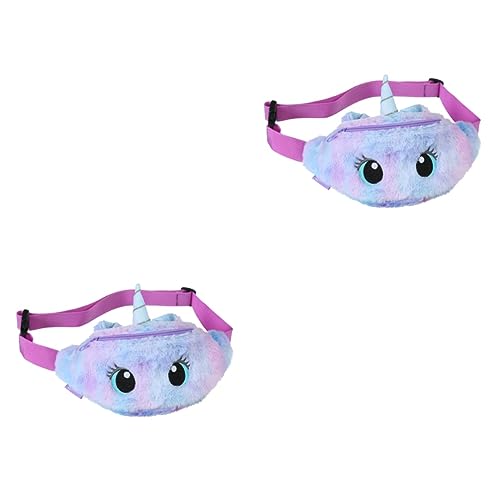 SOIMISS 2stücke Violettes Einhorn-plüsch-Crossbody Bag Verstellbare Umhängetasche Für Mädchen Für Shopping Freizeit Und Partys Vielseitig Als Schulter Hüft Oder Brusttasche von SOIMISS