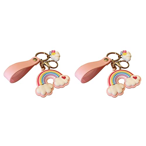 SOIMISS 2stücke Regenbogen Schlüsselanhänger Handgefertigter Schlüsselring Für Taschen Und Niedliches Design Für Geschenkideen Leicht Und Tragbar von SOIMISS