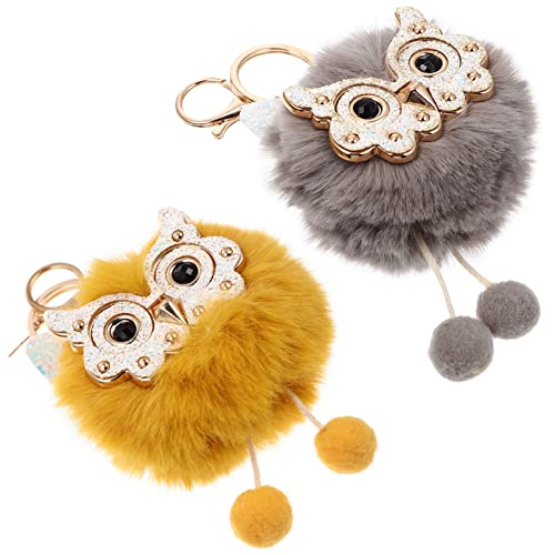 SOIMISS 2stücke Katzenohren Schlüsselanhänger Niedliche Eulenform Schlüsselring Dekoration Für Taschen Rucksäcke Und Autoschlüssel Einzigartiges Design von SOIMISS