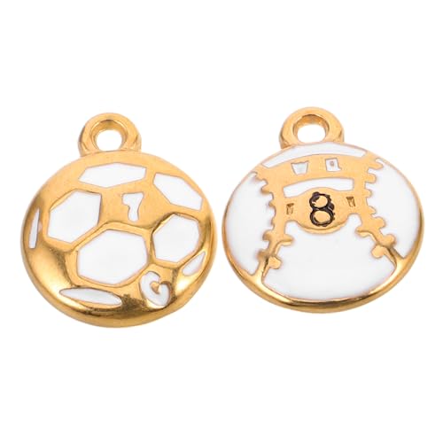 SOIMISS 2st Sportball -anhänger Sport Anhänger Schmuckanhänger Charm-anhänger Kugelschmuck Schicke Anhänger Verbindungsanhänger Materielle Anhänger Silberner Bausatz Rostfreier Stahl von SOIMISS
