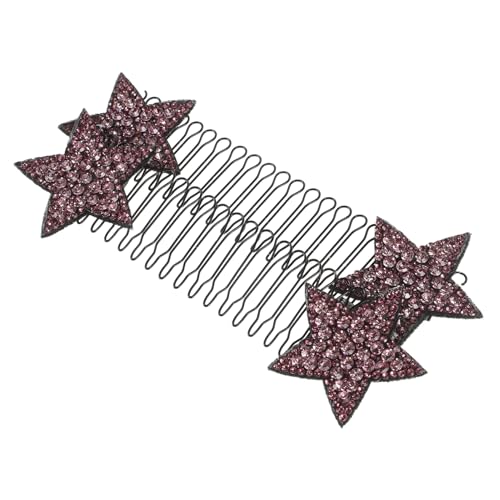 SOIMISS 2stücke Haarkamm in Sternform U-form Haarfixierkamm Dehnbar Unsichtbare Haarspangen Haarstyling-tool Für Damen Zubehör Violett von SOIMISS