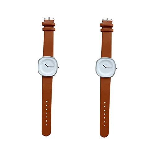SOIMISS 2stücke Damen Armbanduhr Mit Schlichtem Design Und Weißem Ziffernblatt Stilvolle Uhr Für Freizeit Und Besondere Anlässe Bequem Und Elegant Als Für Frauen von SOIMISS