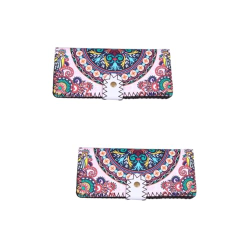 SOIMISS 2stücke Damen Geldbörse Aus Echtem Leder Kleiner Handtasche Mit RFID-kartenhalter Multifunktionales Portemonnaie Für Handy Und Kreditkarten Ethnischer Stil Für Unterwegs von SOIMISS
