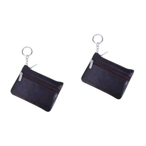 SOIMISS 2stücke Damen Multifunktionale Geldbörse Aus Leder Reisetasche Kosmetiktasche Münzbeutel Mit Reißverschluss Portemonnaie Für Karten Und Kleingeld Kaffee von SOIMISS