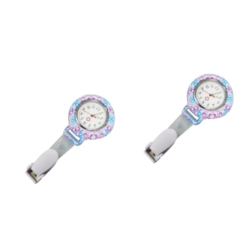 SOIMISS 2stücke Ethnische Blüten Krankenschwesteruhr Silikon Taschenuhr Tragbare Fob Uhr Präzise Zeitangabe Für Pflegeberufe Und Medizinisches Personal von SOIMISS