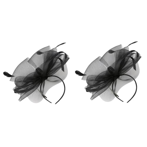 SOIMISS 2stücke Fascinator Haarband Mit Netz Und Federn Elegantes Hochzeits-headpiece Für Damen Für Bankette Partys Und Besondere Anlässe Vielseitig Als Haarclip Und Stirnband Nutzbar von SOIMISS
