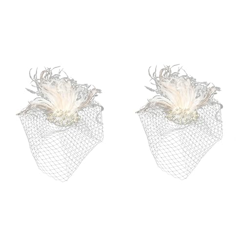 SOIMISS 2stücke Hochzeits Haarschmuck Haarkranz Für Braut Und Brautjungfern Eleganter Haarreif Mit Federn Und Strass Für Hochzeiten Und Besondere Anlässe Elfenbeinweiß von SOIMISS