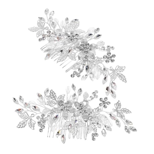 SOIMISS 2stücke Hochzeitshaarkamm Mit Strasssteinen Braut Strass-haarschmuck Für Frauen Hochzeitskämme-accessoire Elegant Und Sicher von SOIMISS