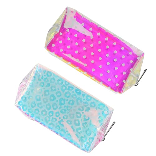 SOIMISS 2stücke Kosmetiktasche Aus TPU-Material Transparent Metallreißverschluss Organizer-Tasche Für Reisen Und Make-up Viel Raum Für Toilettenartikel Und Kosmetika von SOIMISS