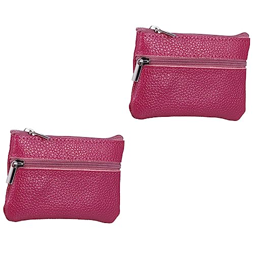 SOIMISS 2stücke Mini Leder-münztasche Damen Kleine Geldbörse Mit Reißverschluss Für Bargeld Und Münzen Für Schule Shopping Und Alltag Passt Jede Tasche von SOIMISS