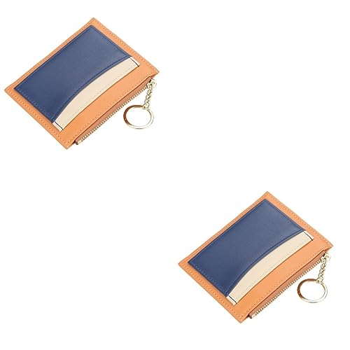 SOIMISS 2stücke Mode Damen Geldbörse Zipper Wallet Aus Pu-Leder Stilvolles Splice-Design Praktische Multi-Holder Geldbörse Mit Fünf Fächern Für Karten Und Münzen Für Alltag Und von SOIMISS