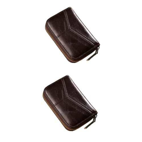 SOIMISS 2stücke Multi-Funktion Leder Münz Und Kartenetui Zipper Bag Für Bankkarten Id-Karten Und Münzen Retro Stil Für Zu Besonderen Anlässen von SOIMISS