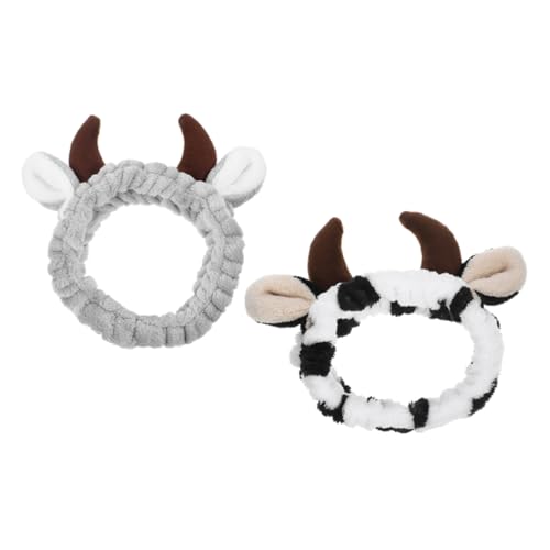 SOIMISS 2stücke Flauschige Hörner-stirnbänder Weihnachts-elch-haarband Dehnbare Geweih-haarbänder Tier-gesichtsmaske Kosmetische Stirnbänder Für Hautpflege Und Make-up von SOIMISS