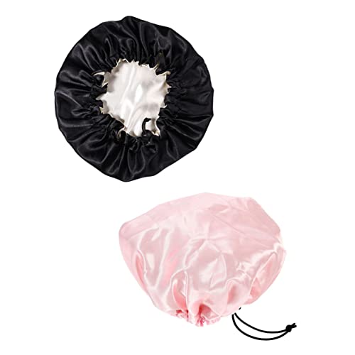 SOIMISS 2stücke Schlafmütze Atmungsaktiv Verstellbar Haarschutzmütze Badekappen Praktische Schlafmütze Für Junge Mädchen Leicht Tragbar von SOIMISS