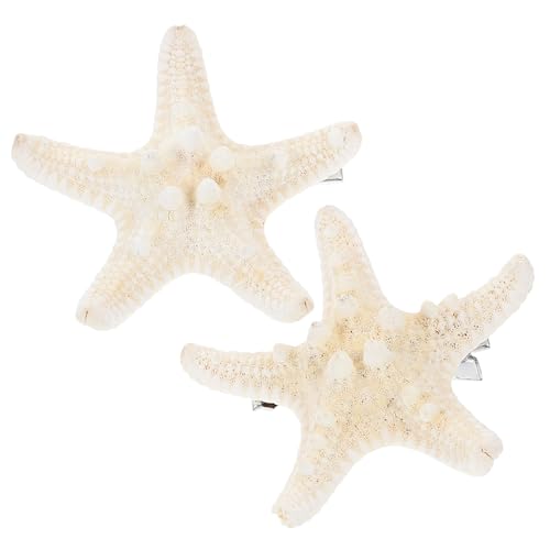 SOIMISS 2stücke Seestern Haarklammer Fünfzackige Stern Haarnadel Strand Haarspange Stern Haarspange Haarnadeln Braut Für Frauen Und Mädchen Weiß von SOIMISS