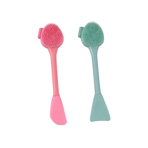 SOIMISS 2stücke Silikon Gesichtsreinigungsbürste Doppelköpfige Make up Entferner Bürste Für Damen Handgehalten Tragbar Vielseitig Einsetzbar Für Gesichtsbehandlung Und Reinigung von SOIMISS