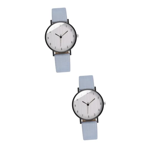 SOIMISS 2stücke Stylische Damen Armbanduhr Mit Leicht Ablesbarem Ziffernblatt Verstellbarem Lederarmband Und Minimalistischem Design Für Freizeit Schule Und Partys von SOIMISS