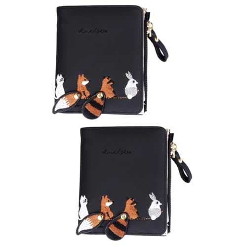 SOIMISS 2stücke Tiermuster Damen Geldbörse Multifunktionale Faltbörse Mit Münzfach Und Kartenhaltern Für Reisen Shopping Und Alltag Für Frauen Und Mädchen von SOIMISS