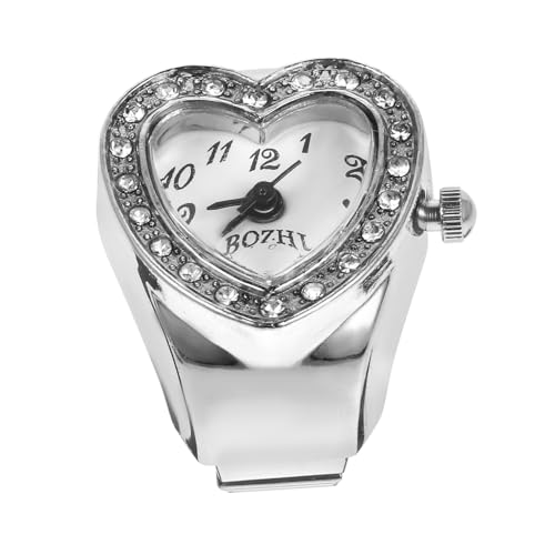 SOIMISS 2stücke Vintage Fingeruhr Mit Zahlen Elastische Quarz-Uhr Für Und Frauen Retro -Uhr Design Für Casual-Events Und Partys von SOIMISS