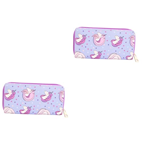 SOIMISS 2stücke Wallet Für Mädchen Pu Leder Geldbörse Mit Fächern Cartoon Design Für Damen Und Schüler Leicht Und Langlebig Zur Aufbewahrung Von Karten Und Bargeld von SOIMISS