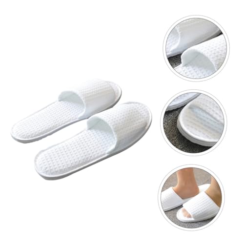 SOIMISS 3 Paare Einweg Hausschuhe Weiß Dicke Rutschfeste Slipper für Damen und Herren Atmungsaktive Langlebige Gäste Hausschuhe für Hotel Beauty Salon und Zuhause von SOIMISS