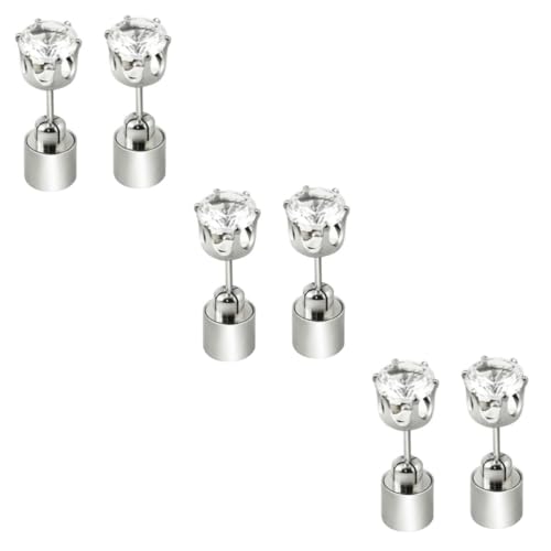 SOIMISS 3paare Leuchtende Edelstahl Ohrringe Mit Glänzende Ohrstecker Für Partys Und Nachtaktivitäten Farbwechselnde Accessoires Zufällige Farbe von SOIMISS