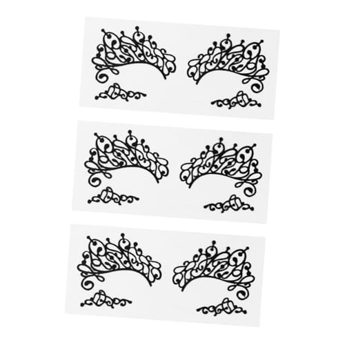 SOIMISS 3 Paare Temporäre Augen Tattoos Selbstklebende Schwarze Stoff Eyeliner Aufkleber Wiederverwendbar Sicher für Party Makeup Drama Look von SOIMISS