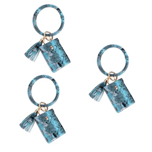 SOIMISS 3stücke Kreativer Schlüsselanhänger Mit Geldbörse Und Armband-Design Alligator-Muster Tragbar Und Vielseitig Für Karten Und Münzen Handgefertigt Aus Hochwertigem Pu-Material von SOIMISS