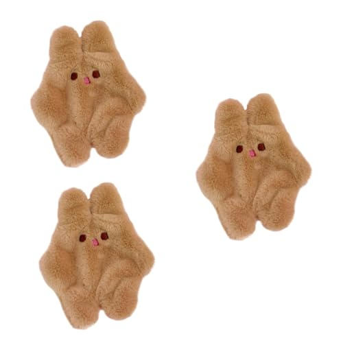SOIMISS 3stücke Niedlicher Plüsch Kaninchen Geldbörse Für Frauen Und Mädchen Khaki Reißverschluss Kleingeldbeutel Kosmetiktasche Design Für Reisen Und Shopping von SOIMISS