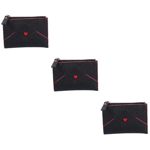 SOIMISS 3stücke Bunte Pu Geldbörse Für Kleingeld Stilvoll Leicht Und Für Damen Mit Herzdesign Für Handtasche von SOIMISS