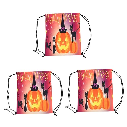 SOIMISS 3stücke Halloween Drawstring Backpack Mit Kürbis- Vielseitige Tragetasche Für Partys Camping Einkaufen Und Reisen Für Erwachsene Und Jugendliche Robuste Konstruktion Und von SOIMISS