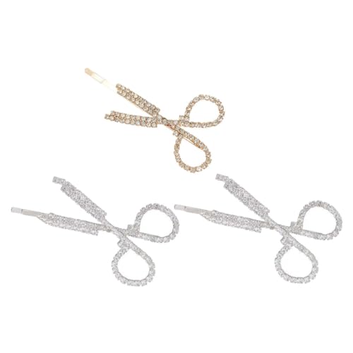 SOIMISS 3 STÜCKE Teiliges Haarklammer Damen Modisch mit Strass Haarnadeln Silber und Gold Stilvoller Haarschmuck für Frauen und Mädchen Elegant für Hochzeit Party Alltag von SOIMISS