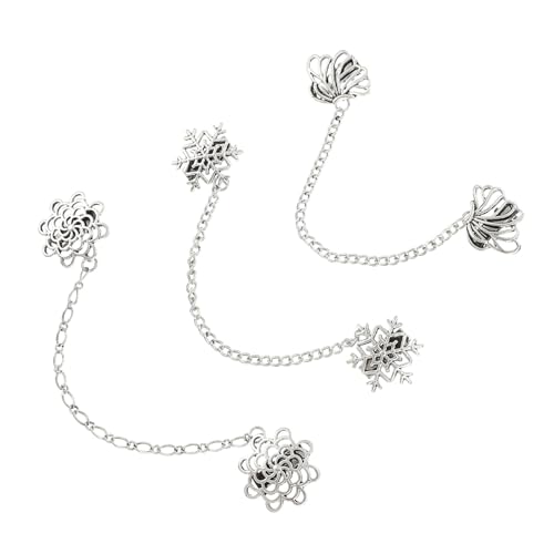 SOIMISS 3 Sätze Teiliges Retro Shirt Chain Broschen Mit Kragenclip Kleidungsaccessoires Für Damen Und Herren Vielseitig Verwendbar Für Hemden Hüte Und Taschen 3 Stück * 3 von SOIMISS