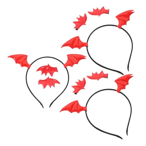 SOIMISS 3satz Fledermaus-haarband Für Frauen Gruseliges Stirnband Mit Haarspangen Für Halloween-kostüm Und Cosplay Tierhaarbänder Als Festliches Haar-accessoire von SOIMISS