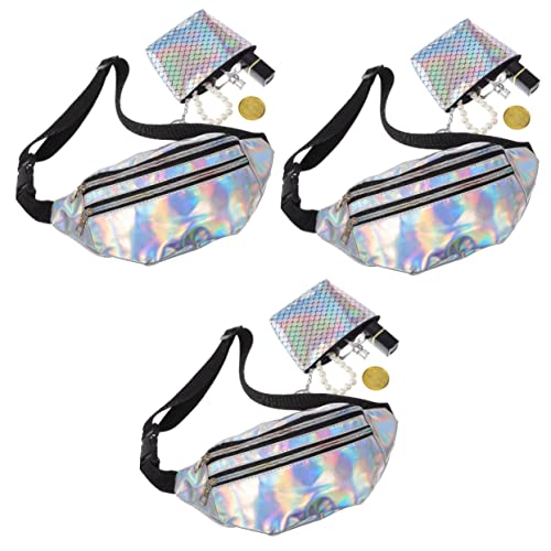 SOIMISS 3sätze Damen-gürteltasche Für Outdoor-Sport Reisen Und Festivals Mit Fischschuppen-münzfach Verstellbarer Schultergurt Wasserdichtes Robust Und Langlebig von SOIMISS