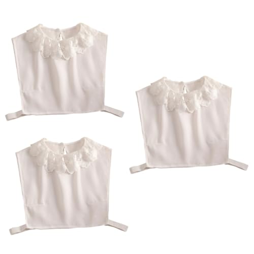 SOIMISS 3stücke Damen Abnehmbarer Spitzenkragen Blusen-halskragen Weiß Vielseitig Für Kleidungsstücke Ohne Kragen Mit Verstellband Für Elegante Anlässe Und Alltag von SOIMISS