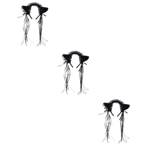 SOIMISS 3stücke Cartoon Katzenohren Haarreif Mit Glitzer Party-accessoire Für Damen Für Halloween Mottopartys Und Bühnenaufführungen Langlebig Und Auffällig von SOIMISS
