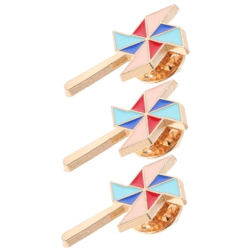 SOIMISS 3 Stück Bunte Emaille Windmühlen Broschen aus Zinklegierung Niedliche Anstecknadeln für Rucksack Jackett und Kleidung Vielseitige Dekorative Modeaccessoires von SOIMISS